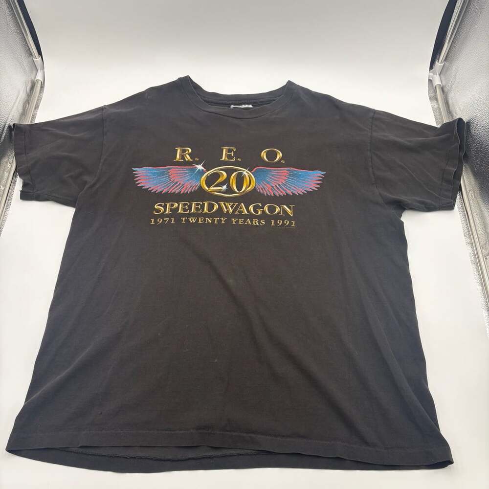 Vintage REO Speedwagon 1991 Tour T-Shirt Black